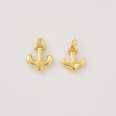 Gold Filled Small Anchor Pendant Charm, Minimalist Nautical Jewelry, Ocean Inspired Charm, Gift for Men & Women, Everyday Necklace, CP2468