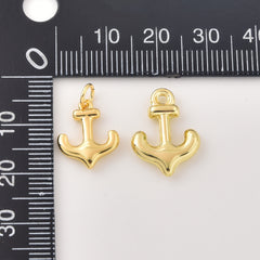 Gold Filled Small Anchor Pendant Charm, Minimalist Nautical Jewelry, Ocean Inspired Charm, Gift for Men & Women, Everyday Necklace, CP2468