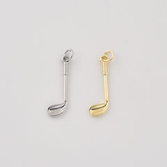 Gold Filled Golf Club Pendant Charm, Minimalist Sports Jewelry, Golf Inspired Charm, Gift for Men & Women, Everyday Necklace, CP2469