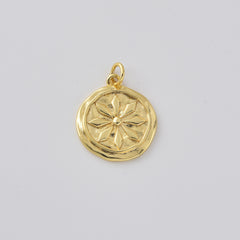 Gold Filled Compass Charm, Nautical Starburst Pendant for Necklace or Bracelet, DIY Jewelry Making Supply, Craft Gift, CP2470