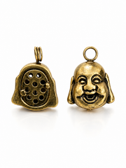 Gold Filled Buddha Head Pendant Charm, Spiritual Lucky Laughing Buddha Jewelry Pendant, Meditation Necklace Bracelet DIY Charm, CP476
