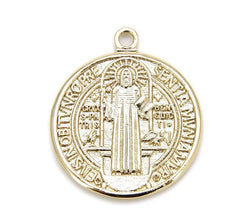 18K Gold Filled Saint Benedict Medallion Pendant, San Benito Charm, Religious Pendants, Carved -Whitegold/Gold Rosary Benediction Charms,DIY, 29x25mm| CP508