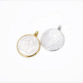 18K Gold Filled St Benedict Medal Charm Pendant, St Benedict Pendant, St Benedict Bracelet, Christian Charms, Gold Medallion, 22MM/24MM, CP526