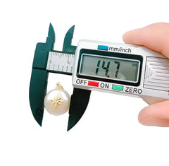 18K Gold Filled Freshwater Pearl Star Charm Pendant, CZ Micro Pave Star Pendant, Star Charm, Starburst Charm, Star, 15mm, CP532A