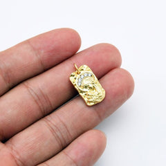 18K Gold Filled Virgin Mary CZ Micro Pave, Virgin Mary Necklace, Virgin Mary Pendant, Our Lady Of Guadalupe Virgin Mary Charm 17x10mm, CP561