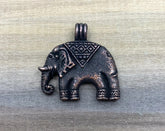 Elephant Charm, Elephant Pendant, Elephant Necklace, Elephant Bracelet, Good Luck Elephant, Bronze Elephant, Zoo Charm, 27x27, CP572