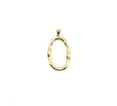 22K Gold Filled Oval Shape Gold Filled Charm Pendant, Earring Pendant, Oval Necklace, 34x19mm, CP628