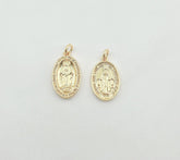 18K Gold Filled Virgin Mary Charm, Our Lady Of Guadalupe, Virgin Mary Jewelry, Virgin Mary Pendant Necklace Bracelet, 19mm, 20mm, CP670