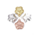 18K Gold Filled Clover Charm, Four Leaf Clover Charm, Brushed Gold Finish Clover Charm for Bracelet Necklace Earrings jewelry CP809