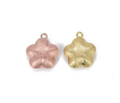 18K Gold Filled Clover Charm, Four Leaf Clover Charm, Brushed Gold Finish Clover Charm for Bracelet Necklace Earrings jewelry CP809