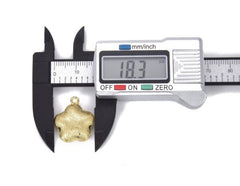 18K Gold Filled Clover Charm, Four Leaf Clover Charm, Brushed Gold Finish Clover Charm for Bracelet Necklace Earrings jewelry CP809