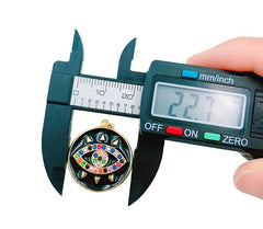 18K Gold Filled Enamel Evil Eye Charm, Cubic Zirconia Micro Pave Evil Eye Pendant, White Black Turquoise Yellow Evil Eye Charm, 31x23mm, CP827A