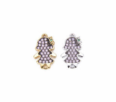 18K Gold Filled Boy and Girl Charm Pendant CZ Micro Pave, Girl Charm, Boy Charm, Baby Shower Gifts, Baby Shower Ideas, 19x11mm, CP840