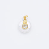 18K Gold Filled Freshwater Pearl Pineapple Charm CZ Pave Pendant, Pineapple Charm, Pineapple Pendant, Pineapple Necklace, Charm, 12mm, CP874