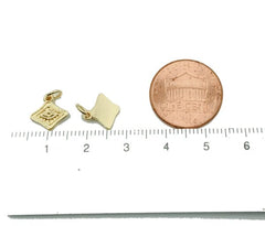 24K Gold Filled Evil Eye Charm, Gold Plated Evil Eye, Evil Eye Pendant, Evil Eye Necklace, Evil Eye, Charm Necklace, Charm Bracelet, 10x10mm, CP906