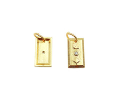 18K Gold Filled Moon Star Sun Charm, CP917