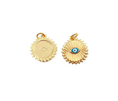 18K Gold Filled Evil Eye Charm, CP922