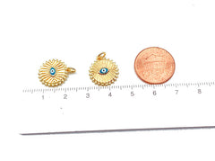 18K Gold Filled Evil Eye Charm, CP922