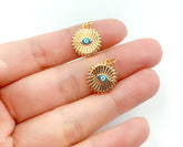 18K Gold Filled Evil Eye Charm, CP922