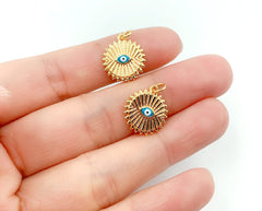 18K Gold Filled Evil Eye Charm, CP922