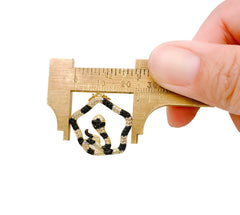 24K Gold Filled Snake Charm, Snake Colored CZ Micro Pave Charm Pendant, Serpent Charm, Snake Necklace, Snake Pendant, Cubic Zirconia, 26x25mm, CP958