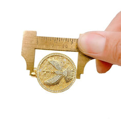 24K Gold Filled Peace Dove CZ Micro Pave Charm Pendant, Dove Charm, Holy Spirit, Christian Charms, Holy Spirit Necklace, Cubic Zirconia, 31x29mm, CP963