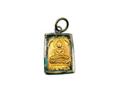 24K Gold Filled Sitting Buddha Gold Plated Charm Pendant, Sitting Buddha Charm, Rustic Buddha, Sitting Buddha Necklace, 25x15mm, CP983