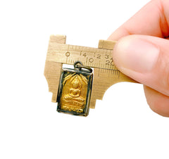 24K Gold Filled Sitting Buddha Gold Plated Charm Pendant, Sitting Buddha Charm, Rustic Buddha, Sitting Buddha Necklace, 25x15mm, CP983