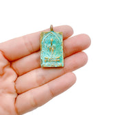 24K Gold Filled Buddha Patina Charm Pendant, Sitting Buddha Charm Pendant, Sitting Buddha Charm, Rustic Buddha, Buddha Necklace, 37x20mm, CP987