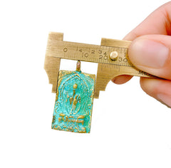 24K Gold Filled Buddha Patina Charm Pendant, Sitting Buddha Charm Pendant, Sitting Buddha Charm, Rustic Buddha, Buddha Necklace, 37x20mm, CP987