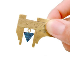 18K Gold Filled Triangle Druzy Agate Charm Pendant, Triangle Charm, Triangle Pendant, Triangle Necklace, Charm Necklace, 14x11mm, CP993