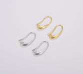 18K Gold Filled 1 pair Earring hook, Nickel free Lead Free 19x11mm, Earring Jewelry component, Earring component, Earring making, ER019