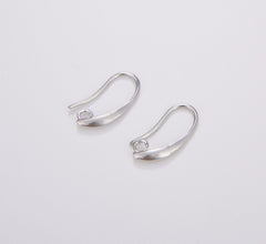 18K Gold Filled 1 pair Earring hook, Nickel free Lead Free 19x11mm, Earring Jewelry component, Earring component, Earring making, ER019