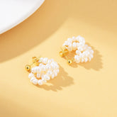 18K Gold Filled 1 pair Pearl Stud Earrings, Freshwater Pearl Earrings, Wedding Earrings, Simple Everyday Earrings, Gift for Her, ER294