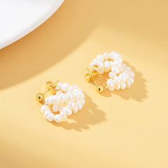 18K Gold Filled 1 pair Pearl Stud Earrings, Freshwater Pearl Earrings, Wedding Earrings, Simple Everyday Earrings, Gift for Her, ER294