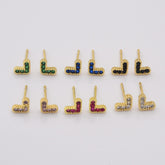 18K Gold Filled Cute Heart Shaped Stud Earrings, Heart Earrings CZ Micro Pave, Minimalist Earrings, Everyday Earrings, Gift for Her, ER305