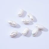 White Keshi Pearls, Freshwater Natural Keishi Reborn Pearl beads, High Lustrous Genuine 4A+ Quality Pearl Beads, 6x12mm, Full Strand, FWP008