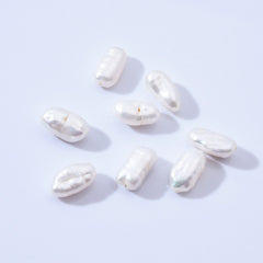 White Keshi Pearls, Freshwater Natural Keishi Reborn Pearl beads, High Lustrous Genuine 4A+ Quality Pearl Beads, 6x12mm, Full Strand, FWP008