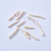 Toothpick Pillar Pearl, 4x30mm Center Drill Bar Pearl, Freshwater Pearls, Biwa Strip Loose Necklace Beads, Full Strand, FWP009
