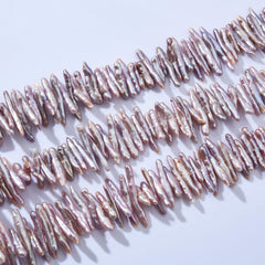 Center Drill Bar Pearl, Freshwater Pearls, Biwa Pearl, 6A+ Quality 4x25mm Strip Loose Pearl Necklace Beads, Promotion Wedding, Full Strand, FWP010