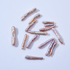 Center Drill Bar Pearl, Freshwater Pearls, Biwa Pearl, 6A+ Quality 4x25mm Strip Loose Pearl Necklace Beads, Promotion Wedding, Full Strand, FWP010