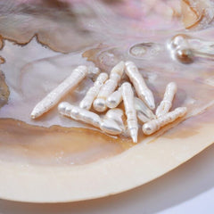 Top to Bottom Drill Pearl Bead, Toothpick Pillar Pearl, 4x28mm Bar Pearl Freshwater Pearl Strip, Loose Necklace Beads, Full Strand, FWP011