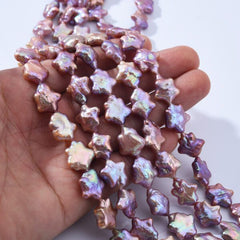 Star Shaped Pearl, 12mm Freshwater Pearl, High Quality Good Luster Wholesale Pearl, Natural Loose Pearl, 30Pcs Full Strand, FWP019