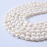 Potato Pearl, 9-10mm Baroque Pearl Freshwater, Real 6A Pearl, Wholesale Loose Pearl Beads, White Wedding, Full Strand, FWP020