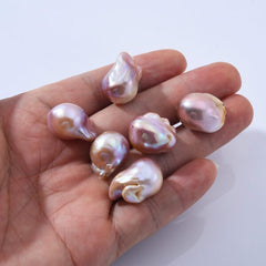 Genuine Natural Full Strand Popular Fashion Baroque Irregular Nugget Freshwater Vertical Drilled Nugget 6A+ Quality Pearl Beads, FWP024