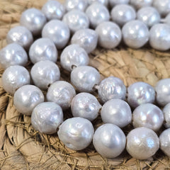 Popular Fashion Grey Pearl Beads, Freshwater Pearl Beads, Genuine Gray Pearl Beads, Loose Pearl 7.5″ Strand, 10mm, FWP040