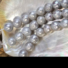 Popular Fashion Grey Pearl Beads, Freshwater Pearl Beads, Genuine Gray Pearl Beads, Loose Pearl 7.5″ Strand, 10mm, FWP040