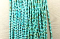 Natural Turquoise Beads Grade AAA Round Loose Beads, Full Strand Round 15.5 inches, 3mm, GRN113