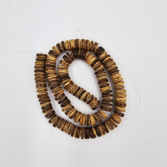 Natural Coconut Rondelle Coconut Shell Wooden Beads Full Strand Natural Wood DIY Jewelry Making Bracelet Necklace,8mm, ORG218