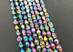 Hematite Skull Shape Gemstone Beads, Hematite Beads, Hematite Stones, Skull Shape Gemstones, Full Strand 15.5 inches, PRP235